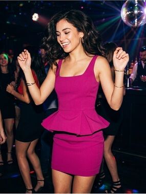 NWT Robert Rodriguez Fuchsia Peplum Mini Dress - Size 10